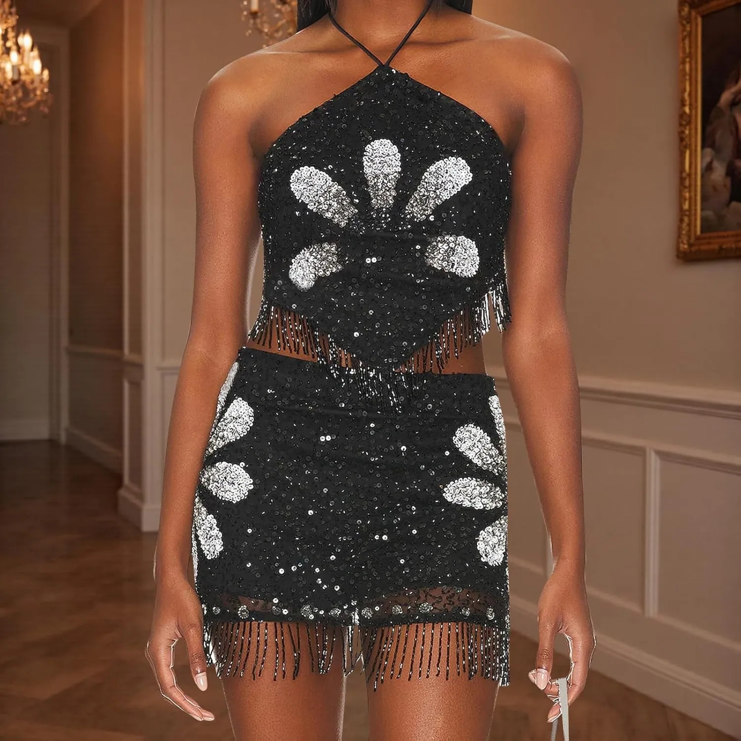 Y2k Women Floral Halter Tank Crop Top Sexy Tie Up Backless Sleeveless Slim Fit Cami Going Out Camisole Summer