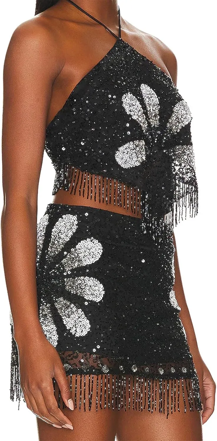 Y2k Women Floral Halter Tank Crop Top Sexy Tie Up Backless Sleeveless Slim Fit Cami Going Out Camisole Summer