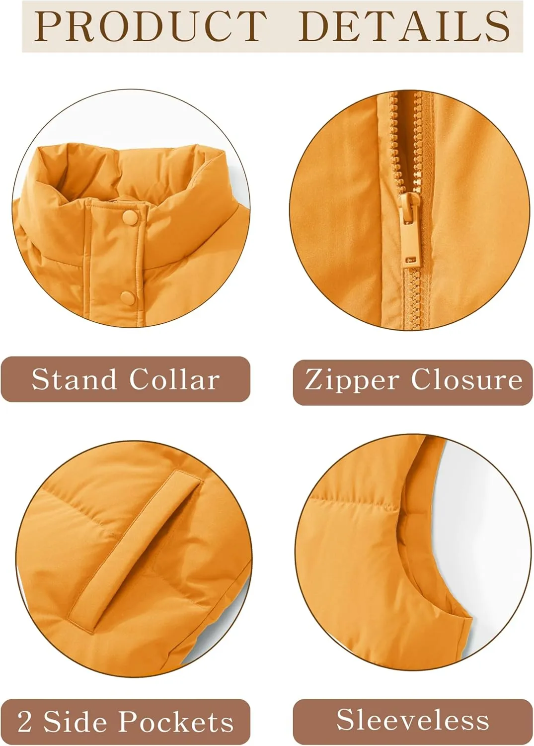 YUCOLEN Down Puffer Vest for Women Lightweight Warm Sleeveless Puffer Jacket 2024 Women Winter Trendy Puffy Vests