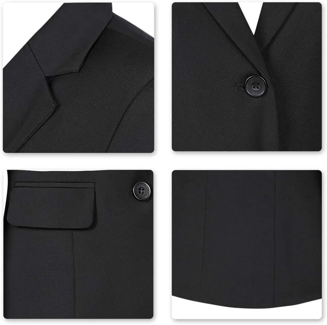 YYNUDA Women's Casual Long Sleeve Two Button Suit Jacket Work Office Blazer Jacket