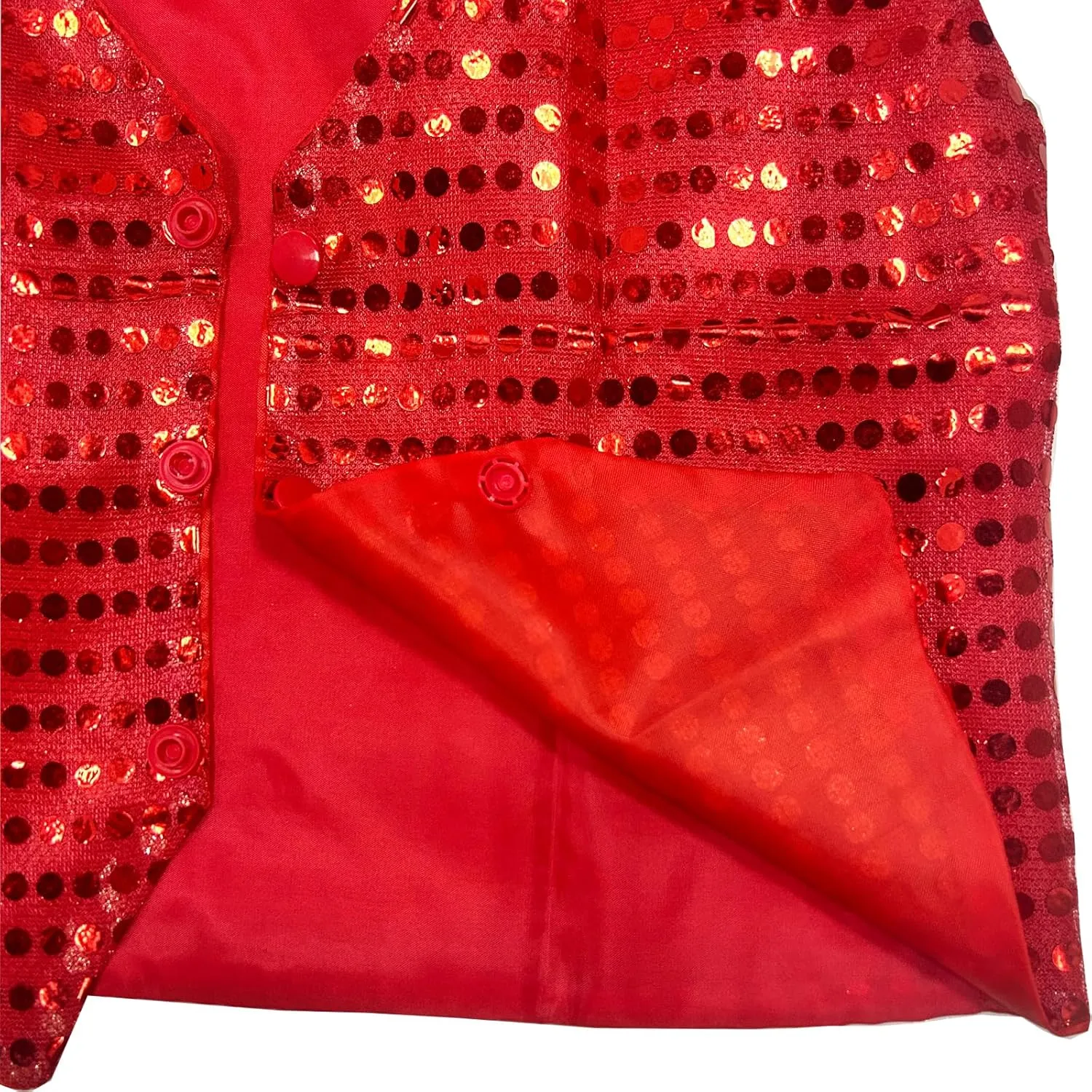 ZUYPSK Boys' Girls' Shiny Party Vests Glittery Sequined Hip-hop Jazz Dance Stage Performance Jacket Waistcoat